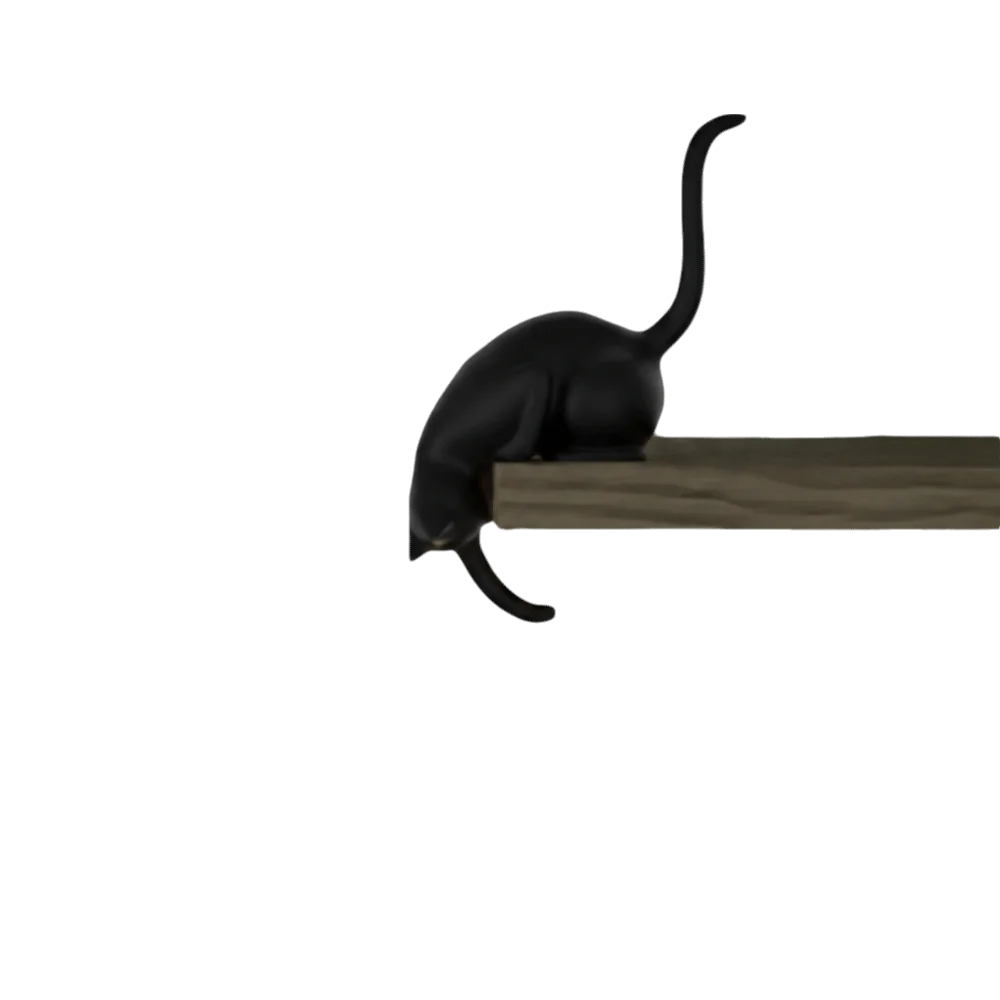 Charming Cat-Shaped Wall Hook - Whimsical Key Rack & Stylish Office Organizer