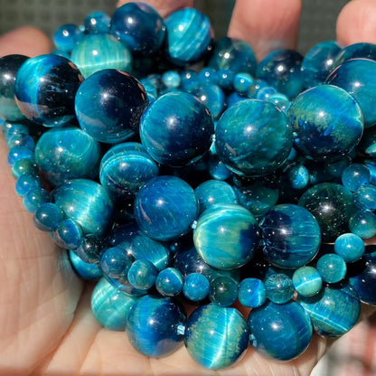 Vibrant Natural Stone Beads for Jewelry Making - Tiger Eye, Lava, Amazonite, Turquoise, Agate & Jasper in 4mm, 6mm, 8mm, 10mm Sizes for Stunning DIY Bracelets and Necklaces