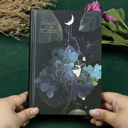 Floral Hardcover Diary with Color Illustrations - Student Planner Notepad