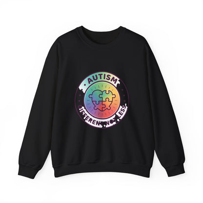 Autism Different Not Less Crewneck Sweatshirt | Awareness ribbon, Wear Green