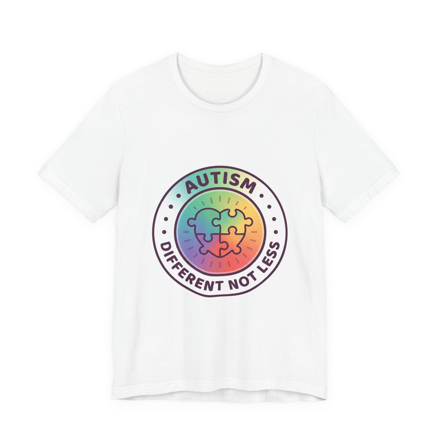 Autism Different Not Less T-Shirt | awareness ribbon, supportive mental health.