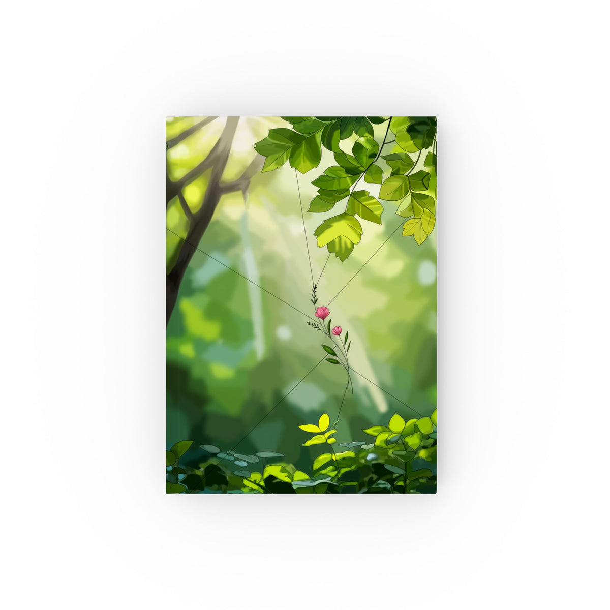 Fragile Beauty Hardback Journal — Enchanted Forest Rose Illustration