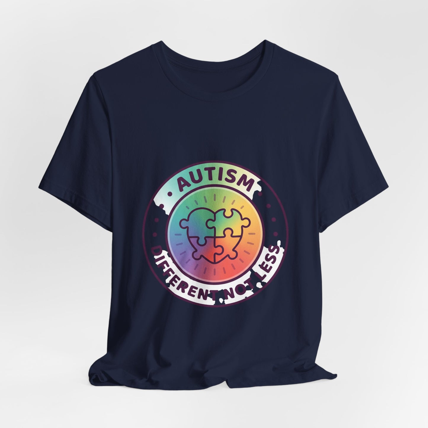 Autism Different Not Less T-Shirt | awareness ribbon, supportive mental health.