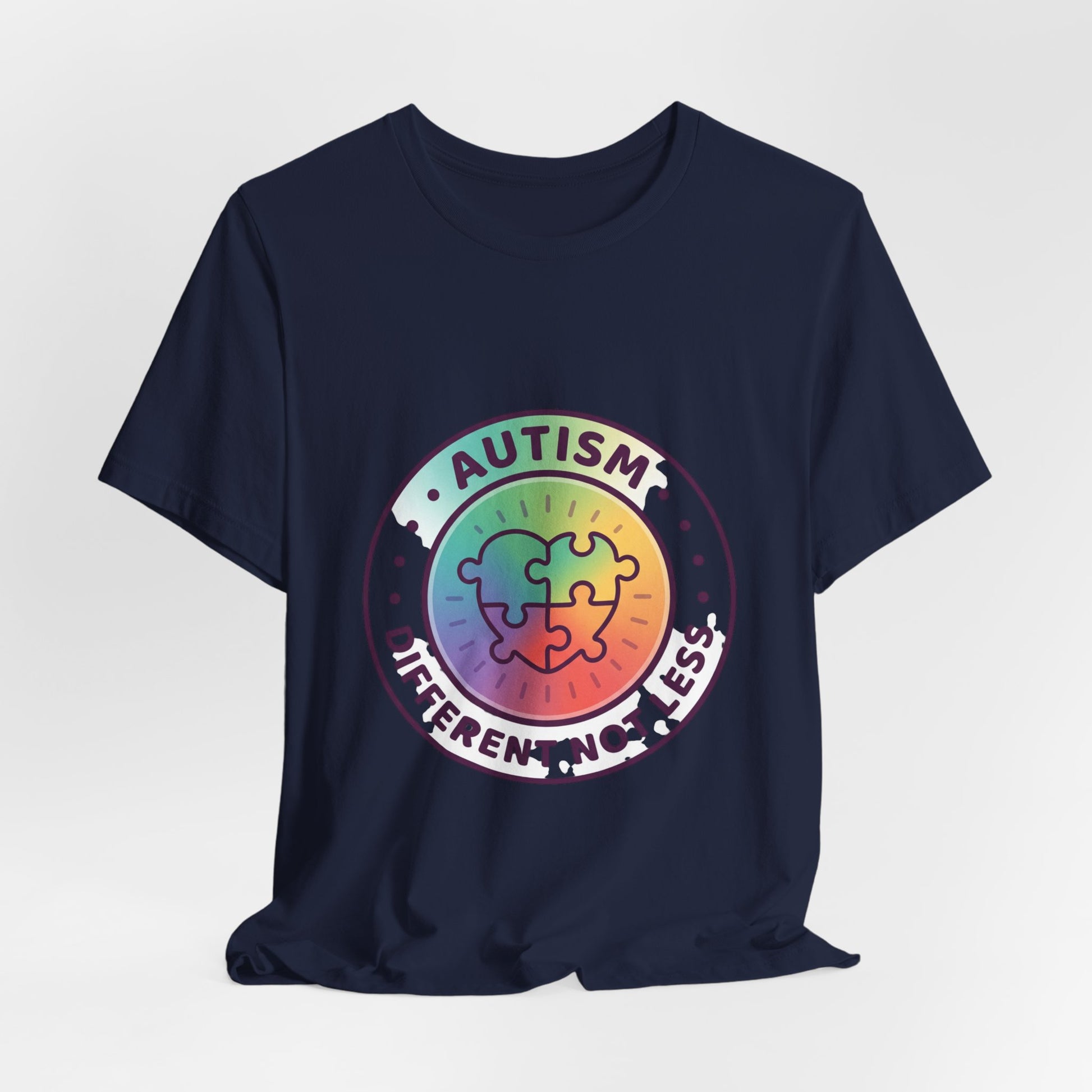 Autism Different Not Less T-Shirt | awareness ribbon, supportive mental health.