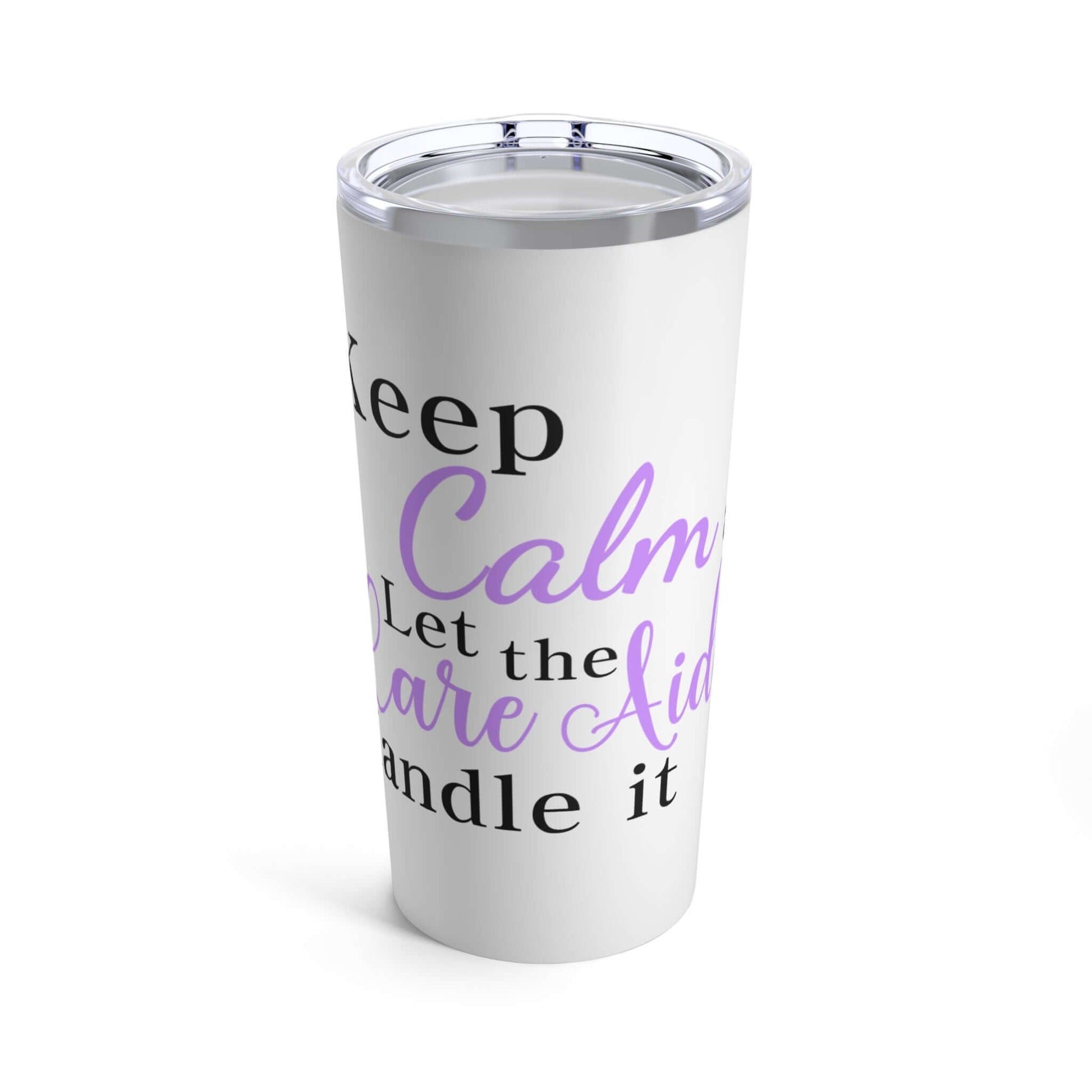 Keep calm care aide travel mug