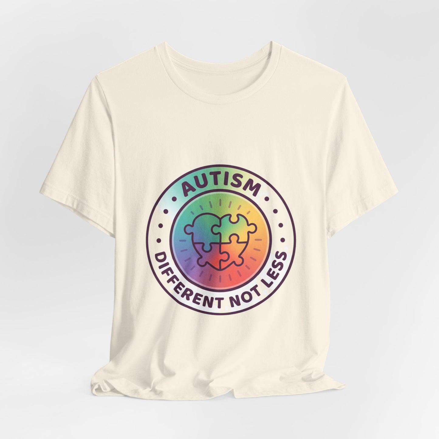 Autism Different Not Less T-Shirt | awareness ribbon, supportive mental health.
