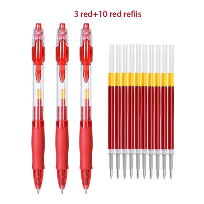 Elevate Your Writing with Our Premium Retractable Gel Pens Set – Choose from 13 or 30 Pcs in Bold Black, Vivid Red & Classic Blue Ink!