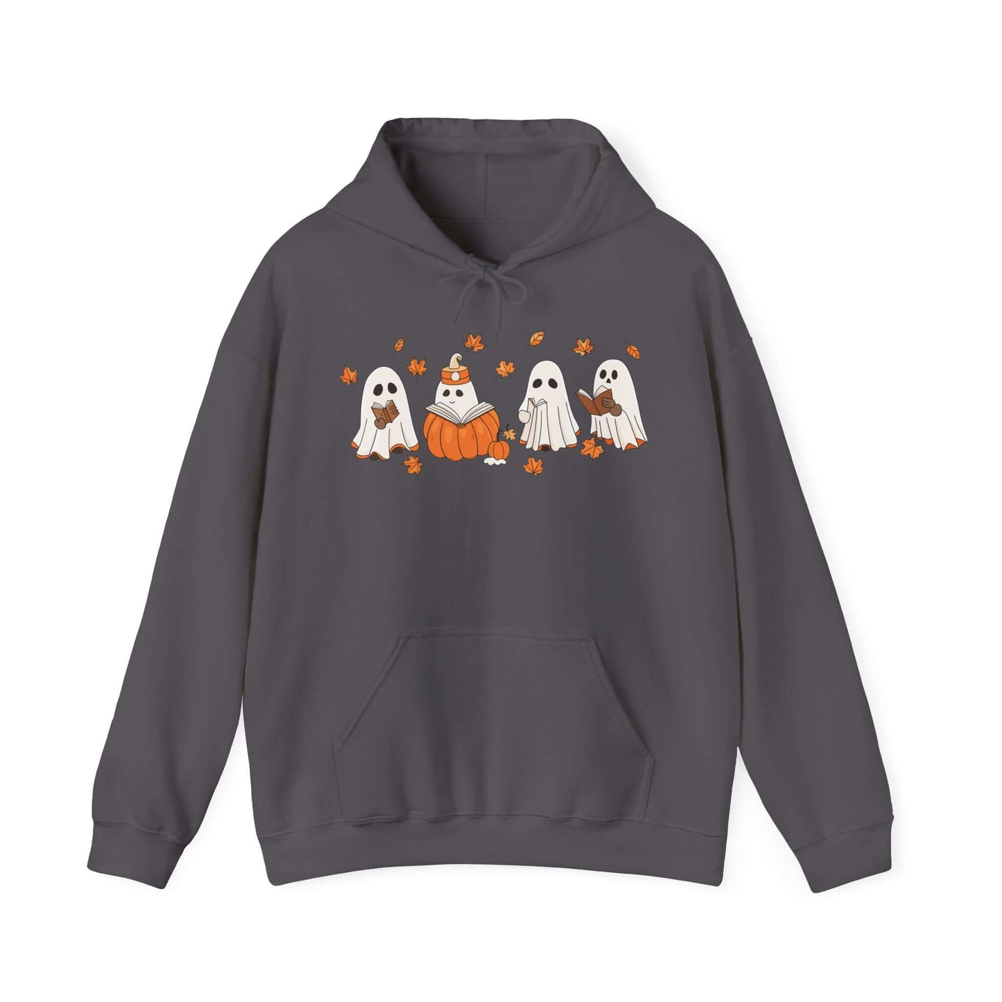 Cozy Halloween Hoodie – Ghosts Reading Design, Perfect for Spooky Season