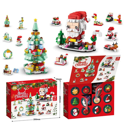 Ultimate Christmas Building Blocks Set - 24-Piece Advent Calendar DIY Kit for Kids 6+ - Perfect Holiday Gift!