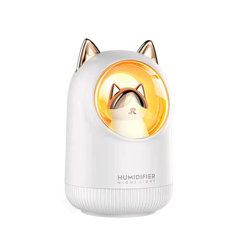 Lovely Kitty USB Air Humidifier Portable Car Aromatherapy Diffuser Fogger with Romantic Night Light 300Ml Humidificador Diffusor