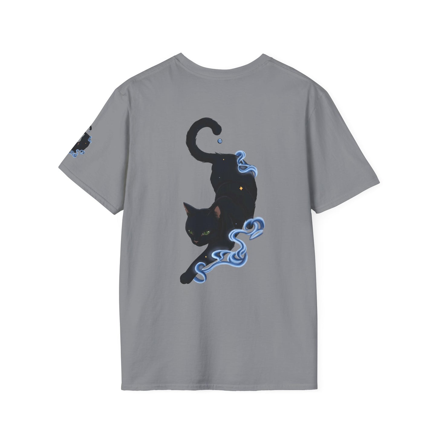 Magical Black Cat Tee — Spirit Mist Cat Graphic T-Shirt