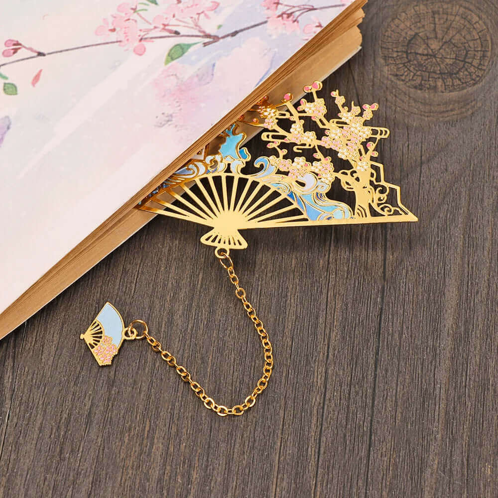 Vintage Chinese Brass Bookmark with Tassel - Perfect Gift for Students and Book Lovers!