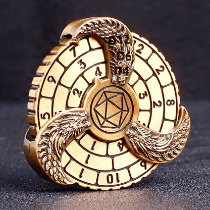 Deluxe Fingertip Gyro Metal Dice Set for Dungeons & Dragons - Spinner Dice & Dragon Compass for Epic Tabletop Adventures