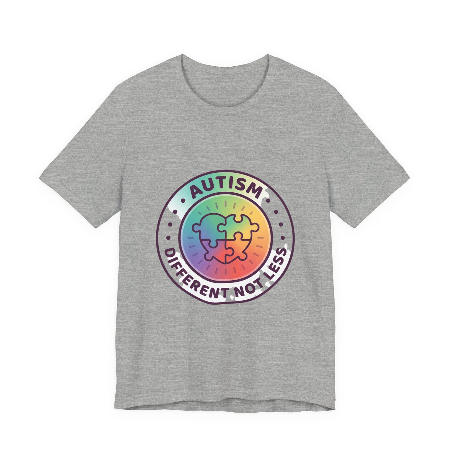 Autism Different Not Less T-Shirt | awareness ribbon, supportive mental health.
