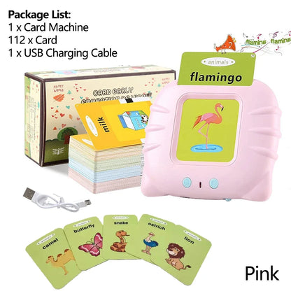 Interactive Early Learning Flash Cards - Talking Educational Toys for Preschool Kids - Electronic Audio Book Machine Gift