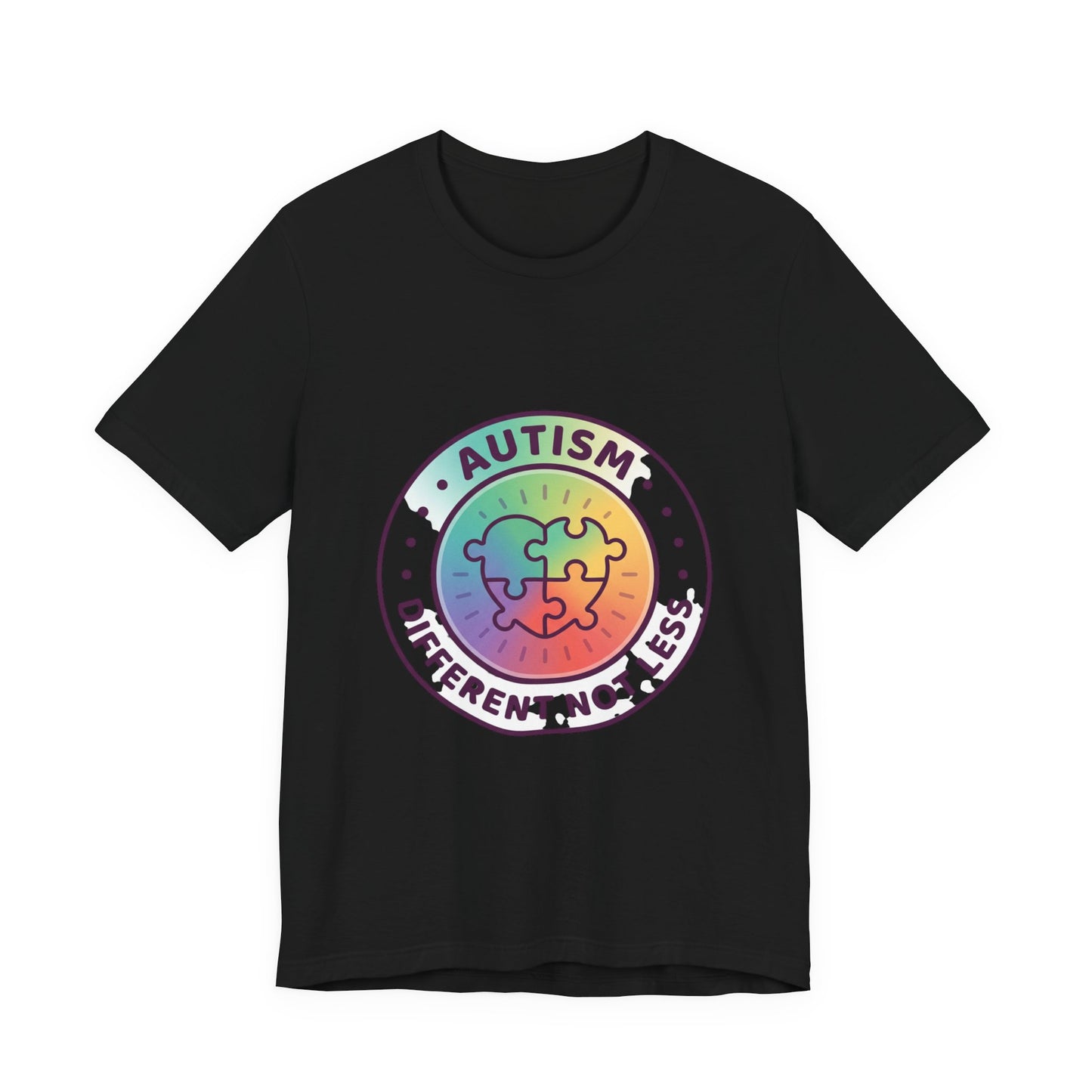 Autism Different Not Less T-Shirt | awareness ribbon, supportive mental health.