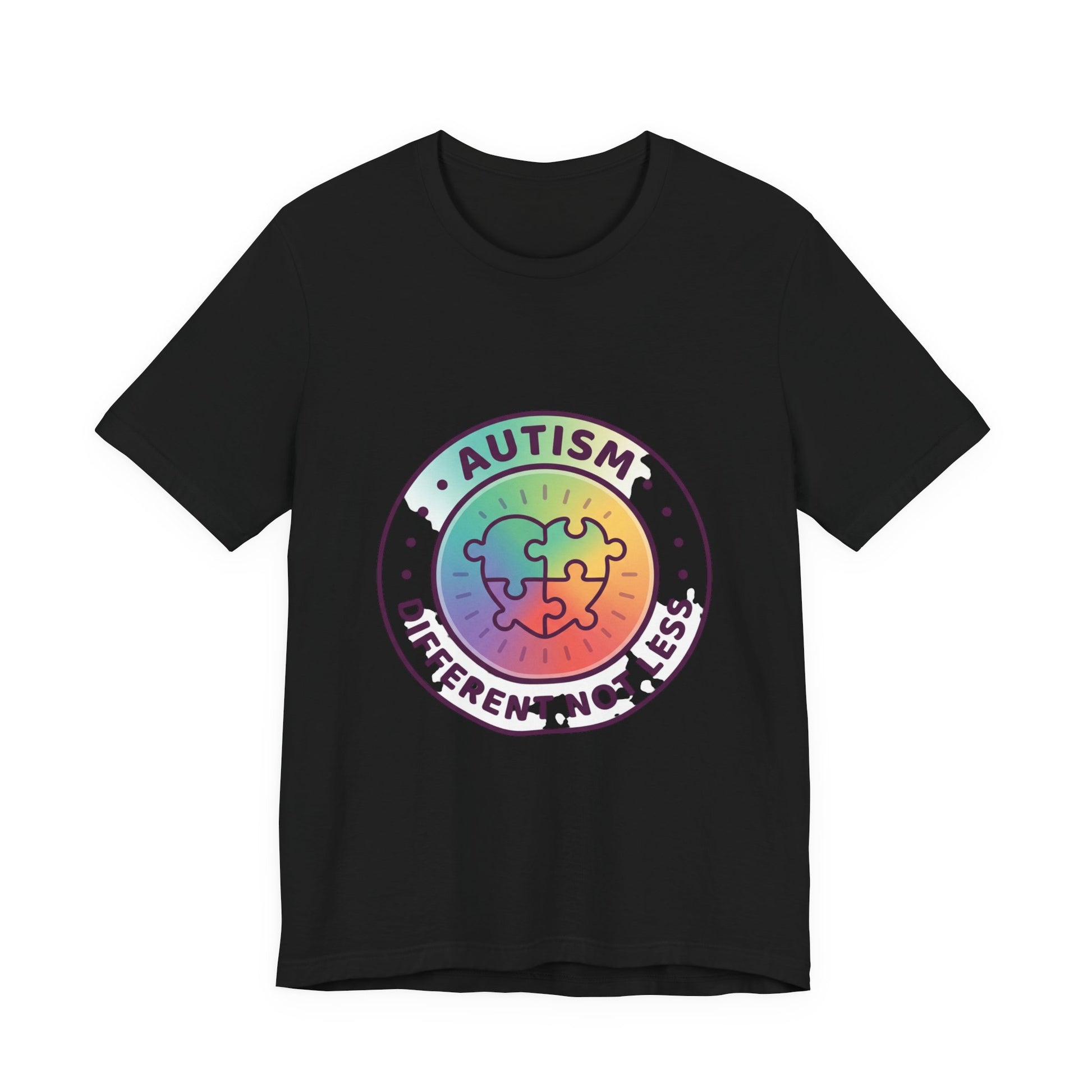 Autism Different Not Less T-Shirt | awareness ribbon, supportive mental health.