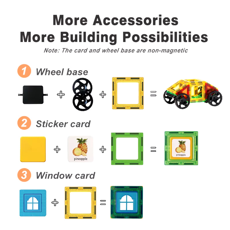Magplayer Magnetic Building Blocks Set - Montessori Educational Toy for Kids, Perfect Gift for Boys and Girls!
