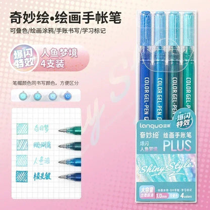 Unleash Your Creativity with the LANGUO Glitter Effects Gel Pen Set - 158 Dazzling Colors for Writing, Drawing, and Crafting!