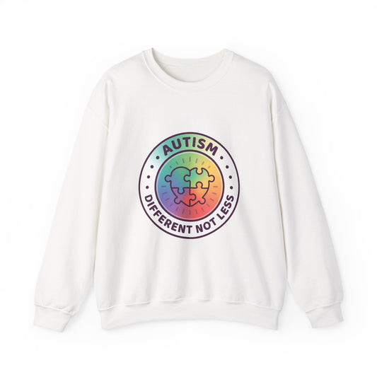 Autism Different Not Less Crewneck Sweatshirt | Awareness ribbon, Wear Green