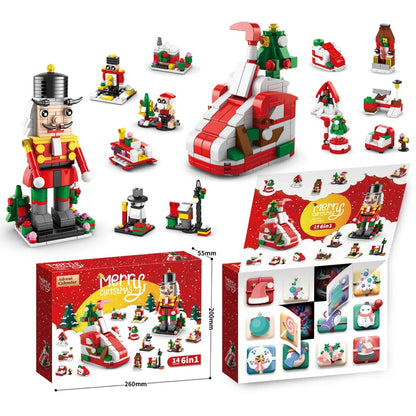 Ultimate Christmas Building Blocks Set - 24-Piece Advent Calendar DIY Kit for Kids 6+ - Perfect Holiday Gift!