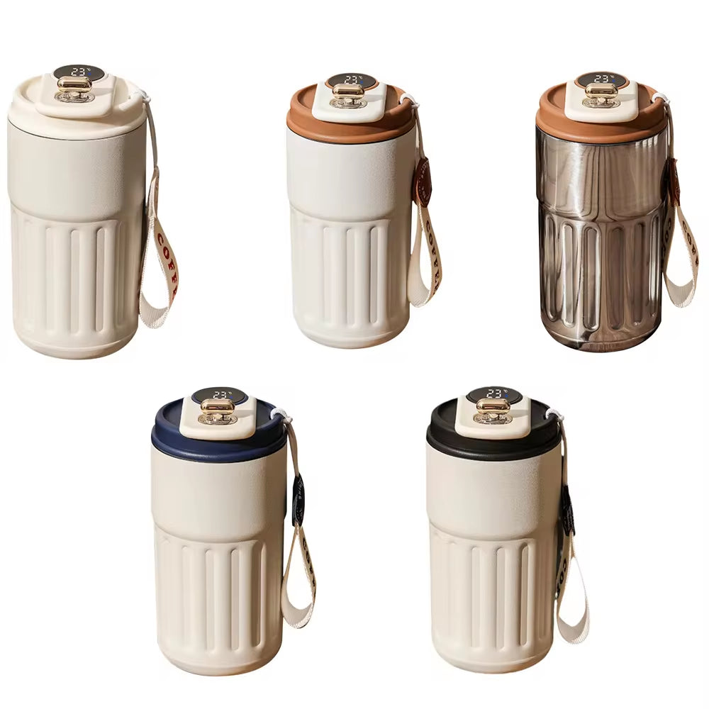Smart Thermos Bottle with LED Temperature Display - 316 Stainless Steel Insulated Travel Mug for Hot & Cold Drinks