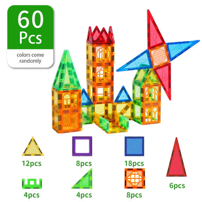 Magplayer Magnetic Building Blocks Set - Montessori Educational Toy for Kids, Perfect Gift for Boys and Girls!