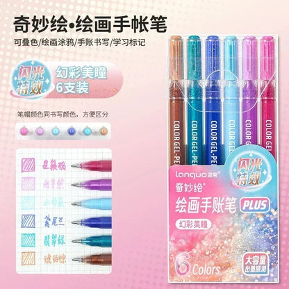 Unleash Your Creativity with the LANGUO Glitter Effects Gel Pen Set - 158 Dazzling Colors for Writing, Drawing, and Crafting!