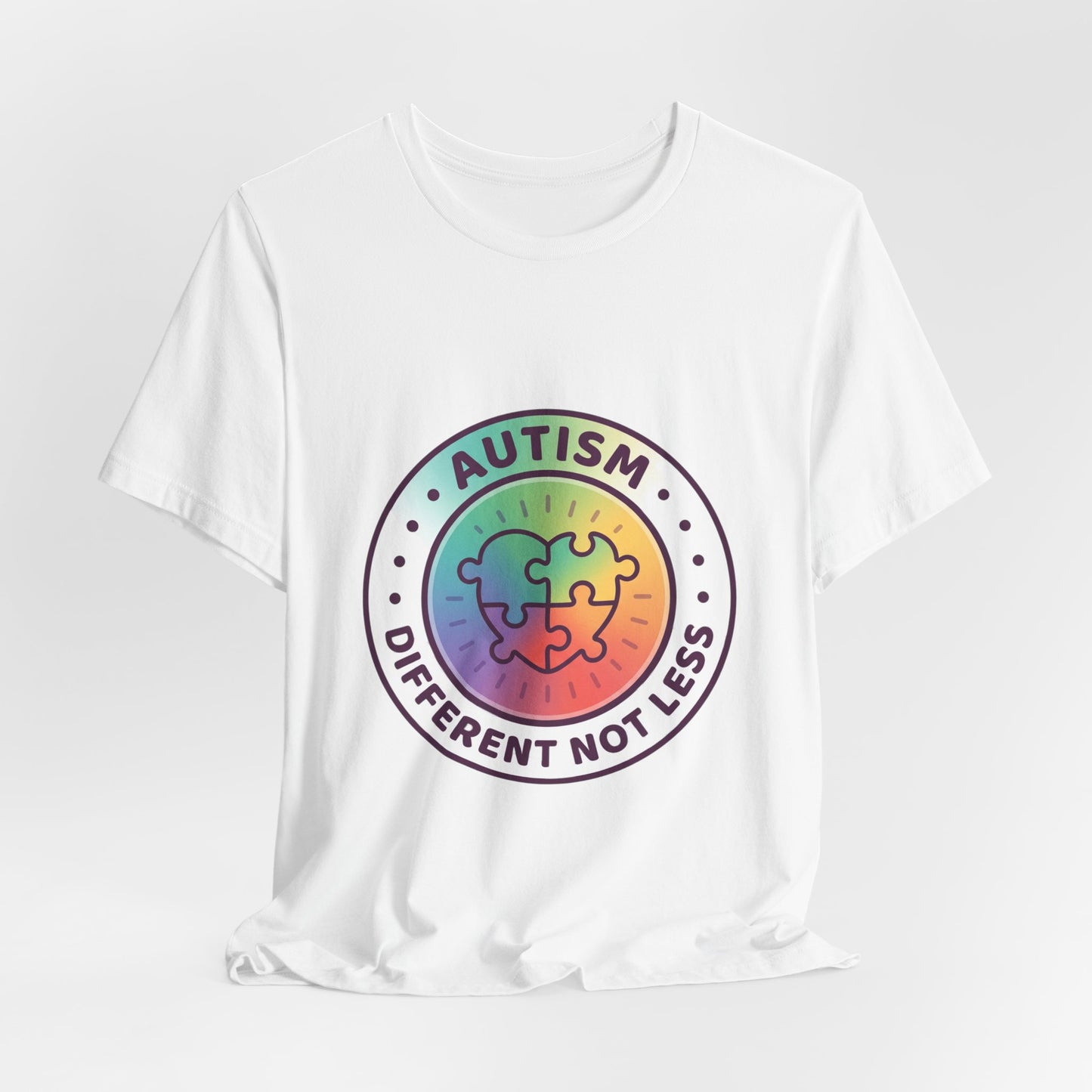 Autism Different Not Less T-Shirt | awareness ribbon, supportive mental health.