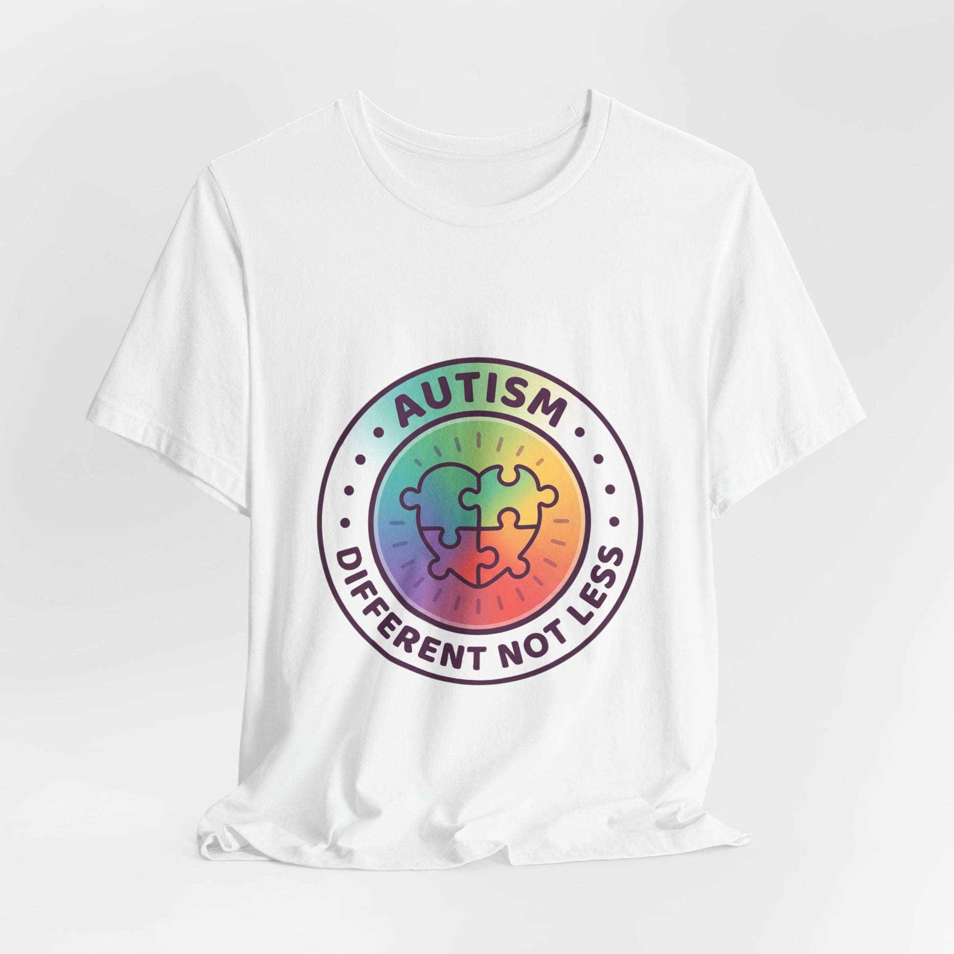 Autism Different Not Less T-Shirt | awareness ribbon, supportive mental health.