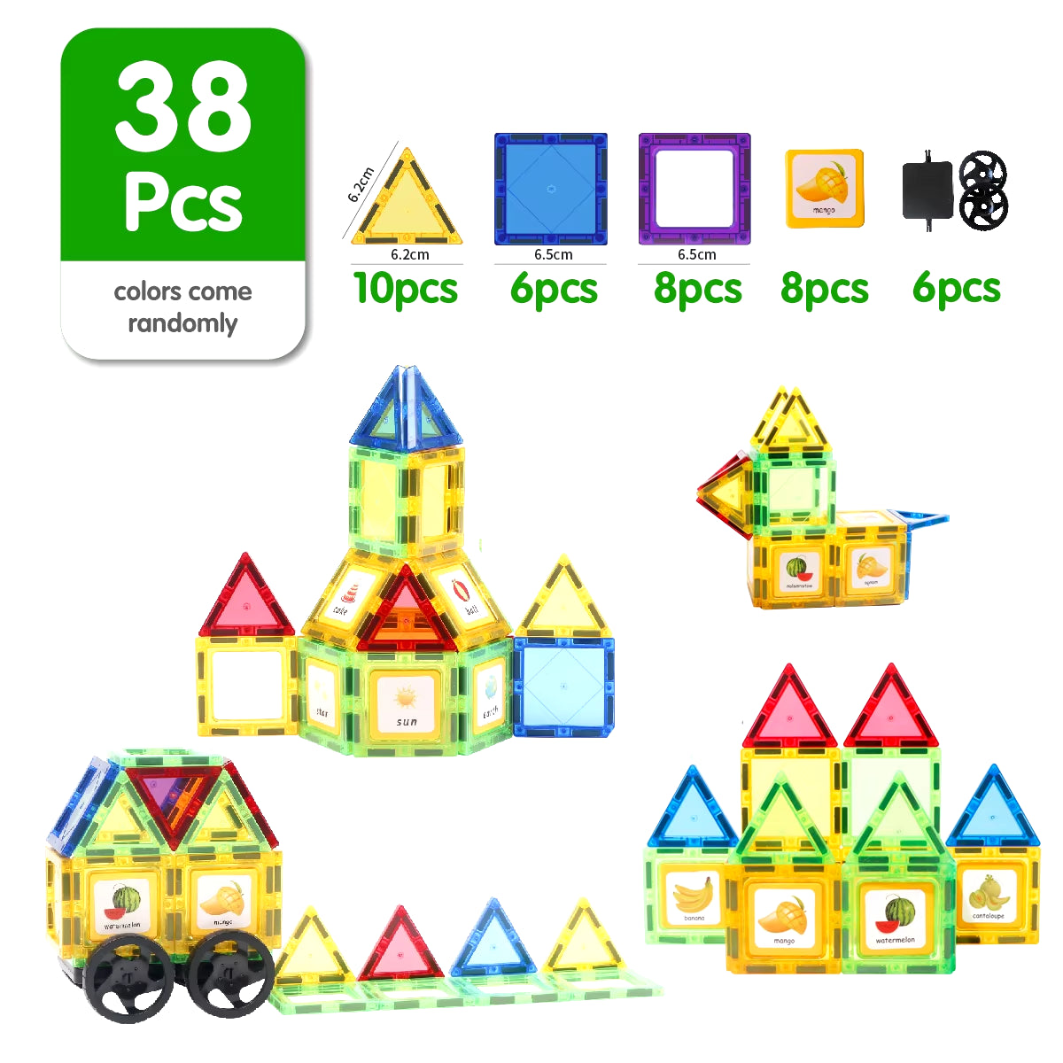 Magplayer Magnetic Building Blocks Set - Montessori Educational Toy for Kids, Perfect Gift for Boys and Girls!