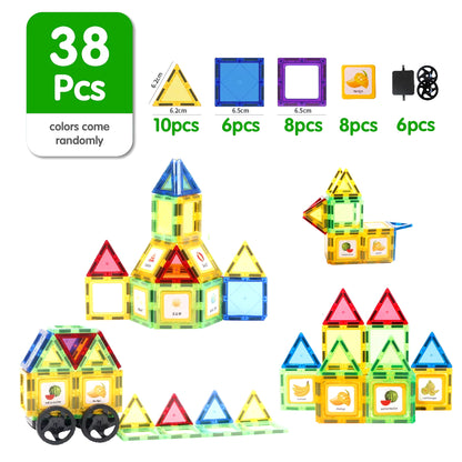Magplayer Magnetic Building Blocks Set - Montessori Educational Toy for Kids, Perfect Gift for Boys and Girls!