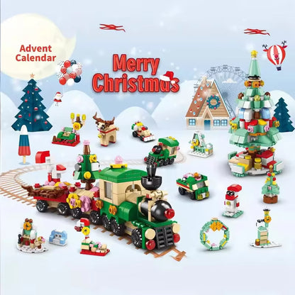 Ultimate Christmas Building Blocks Set - 24-Piece Advent Calendar DIY Kit for Kids 6+ - Perfect Holiday Gift!
