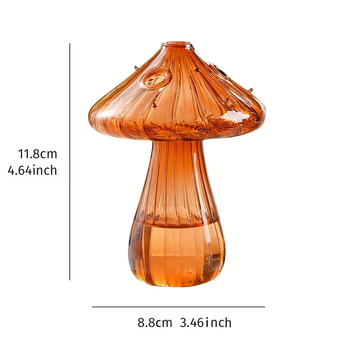 Vibrant Mushroom Hydroponic Glass Vase - Stylish Aromatherapy Decor for Living Room & Dining Table