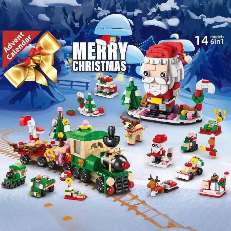 Ultimate Christmas Building Blocks Set - 24-Piece Advent Calendar DIY Kit for Kids 6+ - Perfect Holiday Gift!