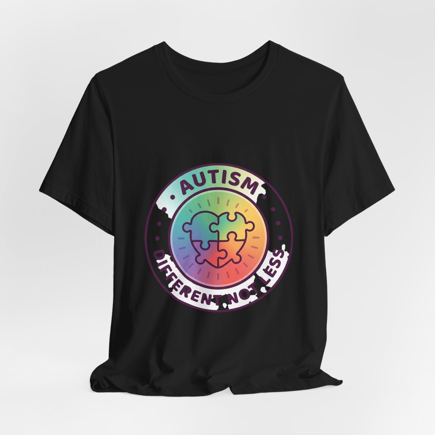 Autism Different Not Less T-Shirt | awareness ribbon, supportive mental health.