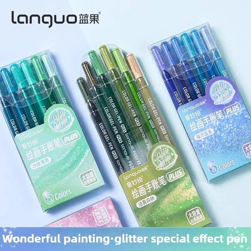 Unleash Your Creativity with the LANGUO Glitter Effects Gel Pen Set - 158 Dazzling Colors for Writing, Drawing, and Crafting!