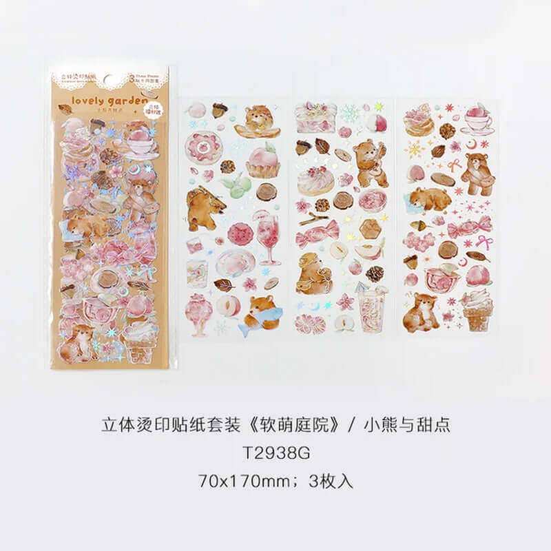 Kawaii Animal Stationery Sticker Pack - Shiba Inu, Rabbit, Cat, Bear Design - Perfect for Decorating Laptop, Scrapbook, Sketchbook