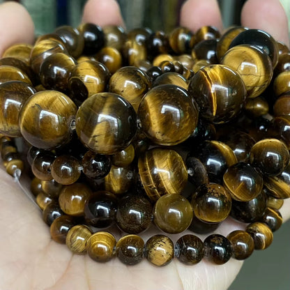Vibrant Natural Stone Beads for Jewelry Making - Tiger Eye, Lava, Amazonite, Turquoise, Agate & Jasper in 4mm, 6mm, 8mm, 10mm Sizes for Stunning DIY Bracelets and Necklaces