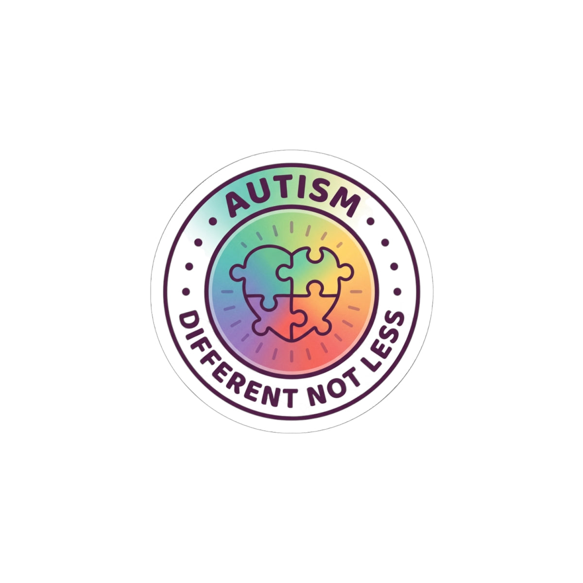 Autism Different Not Less Sticker | Mental Health Matters, Awareness.