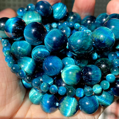Vibrant Natural Stone Beads for Jewelry Making - Tiger Eye, Lava, Amazonite, Turquoise, Agate & Jasper in 4mm, 6mm, 8mm, 10mm Sizes for Stunning DIY Bracelets and Necklaces