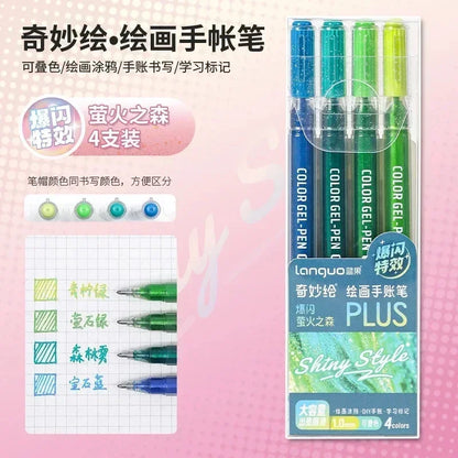 Unleash Your Creativity with the LANGUO Glitter Effects Gel Pen Set - 158 Dazzling Colors for Writing, Drawing, and Crafting!