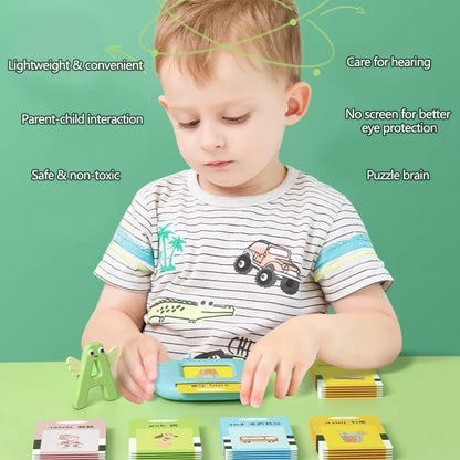 Interactive Early Learning Flash Cards - Talking Educational Toys for Preschool Kids - Electronic Audio Book Machine Gift
