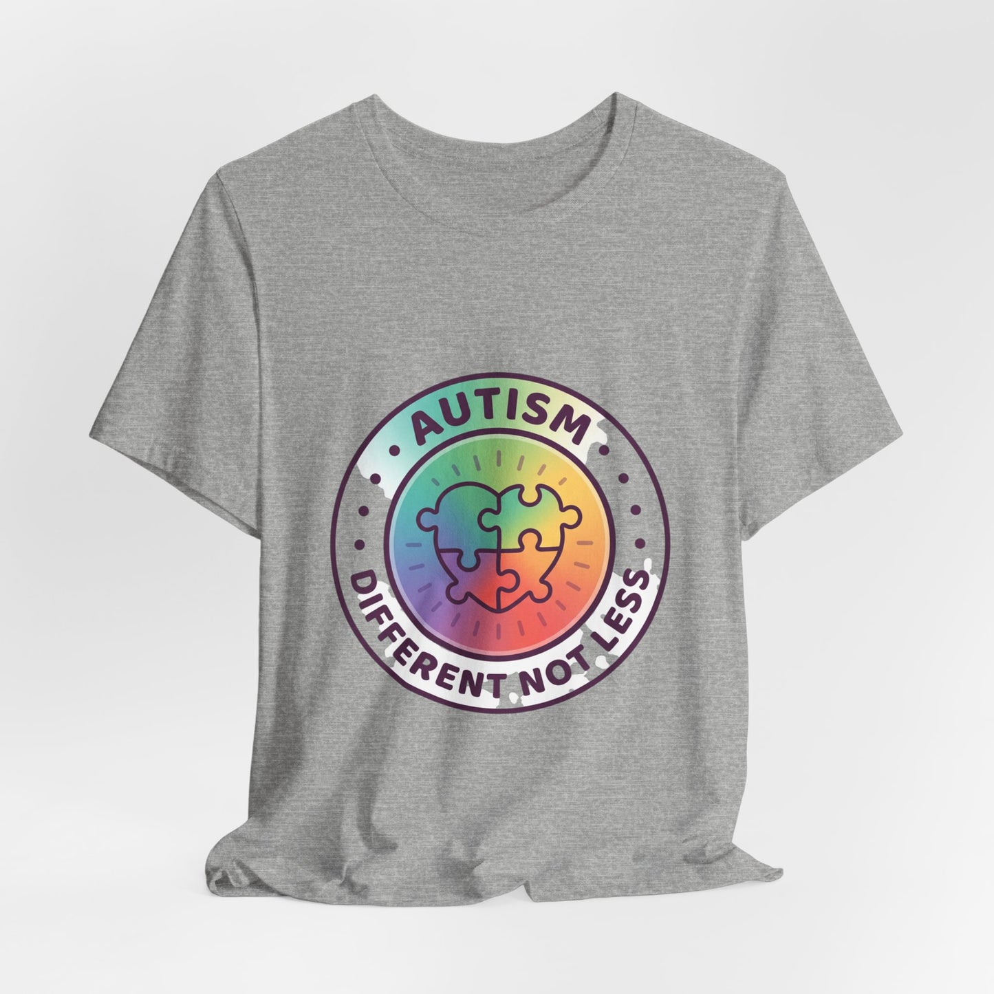 Autism Different Not Less T-Shirt | awareness ribbon, supportive mental health.