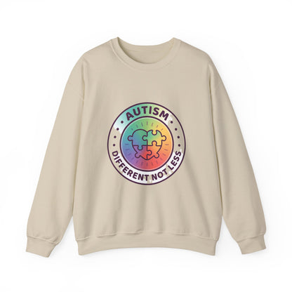 Autism Different Not Less Crewneck Sweatshirt | Awareness ribbon, Wear Green