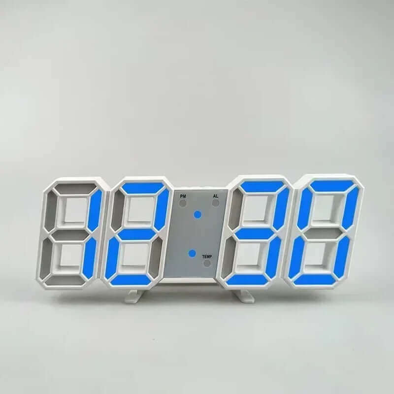 Modern Illuminated Digital Desktop Clock: Sleek Wall-Mounted Design with Adjustable Luminosity and Alarm Function