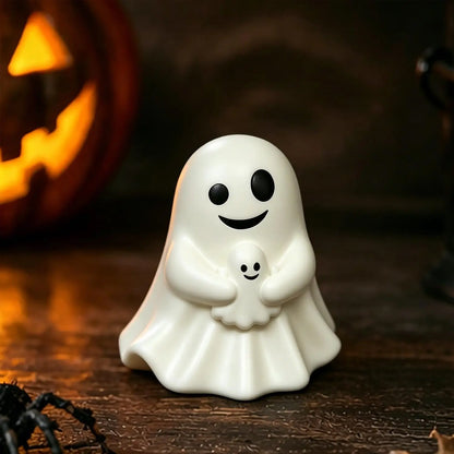 Adorable Middle Finger Ghost Statue - Perfect Halloween Decor & Unique Coffee Table Centerpiece!