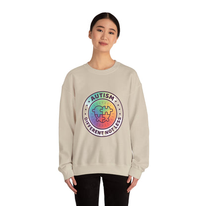 Autism Different Not Less Crewneck Sweatshirt | Awareness ribbon, Wear Green
