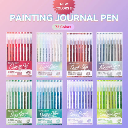 Elevate Your Creativity with the Languo Morandi Gel Pen Set - 9 Stunning 0.6mm Colors for Art, DIY & Scrapbooking