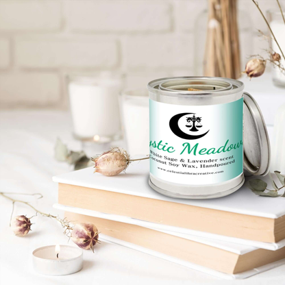 Artisanal Candle Collection: Scented Paint Can Delights with Wooden Wicks & Coconut Soy Wax